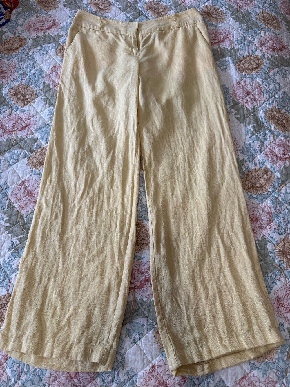 The Limited Yellow Linen Pants